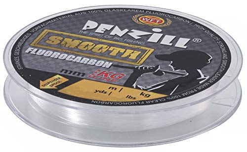 WFT Penzill Fluorocarbon Smooth 50m 0,40mm 13,4kg Vorfachschnur zum Meeresangeln & Spinnangeln, Angelschnur, Vorfachmaterial von WFT