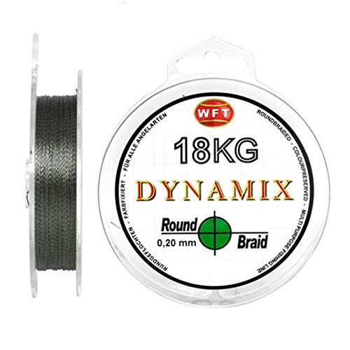 WFT Round Dynamix 300m Angelschnur geflochten rund - 0.10mm - Grün #1D-C 101-010 von WFT