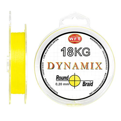 WFT Round Dynamix 300m Angelschnur geflochten rund - 0.16mm - Gelb #1D-C 106-016 von WFT