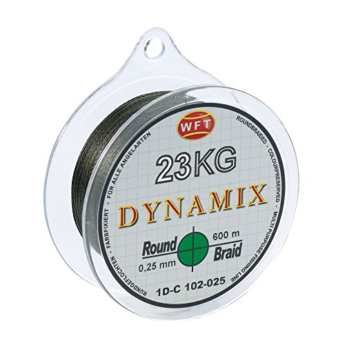 WFT Round Dynamix 600m geflochtene Angelschnur, Durchmesser:0.10mm;Farbe:Grün von WFT