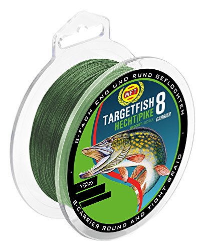 WFT TF8 Hecht Green 150m - Hechtschnur, Durchmesser/Tragkraft:0.20mm / 18kg Tragkraft von WFT