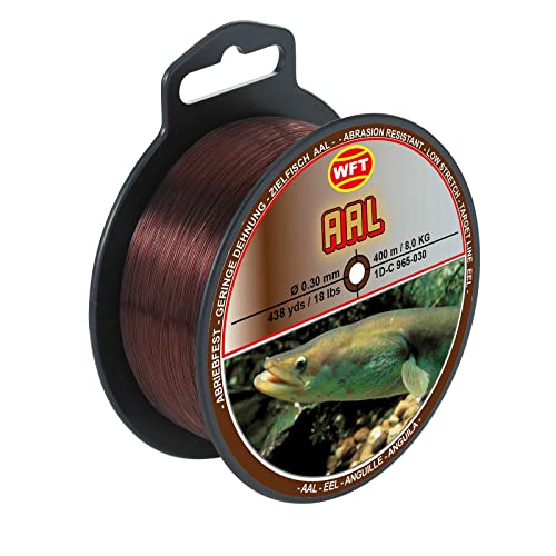 WFT Zielfisch Aal 300m 0,35mm 10,3kg braun - Angelschnur für Aale, Schnur zum Aalangeln, Aalschnur, Monofile Schnüre, Monofilschnur von WFT