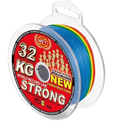WFT geflochtene Angelschnur KG Strong Exact 350m Multicolor 0,22mm von WFT