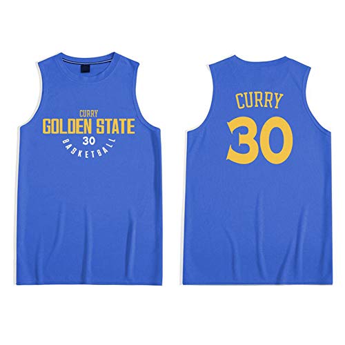 Basketballspieler Curry gleichen Stil Training ärmellose Weste Tops Nummer 30 Fans Sporttrikot (blau, S) von WFesaFon