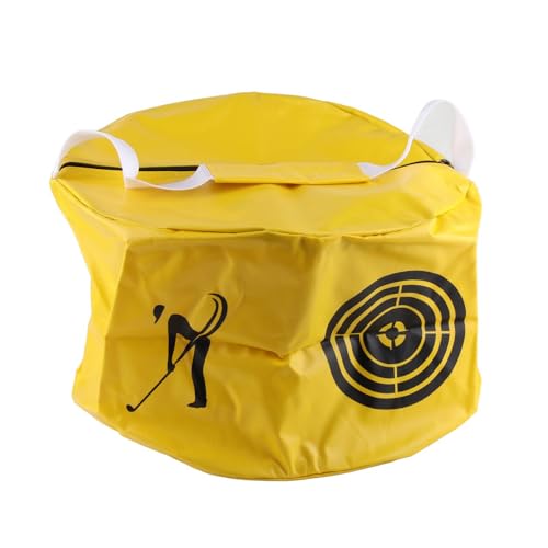 WGFOIP Smash Bag, Swing Training Aids Tragbare Power Hitting Bag Übungswerkzeug Golfzubehör für Golfanfänger (Gelb) von WGFOIP