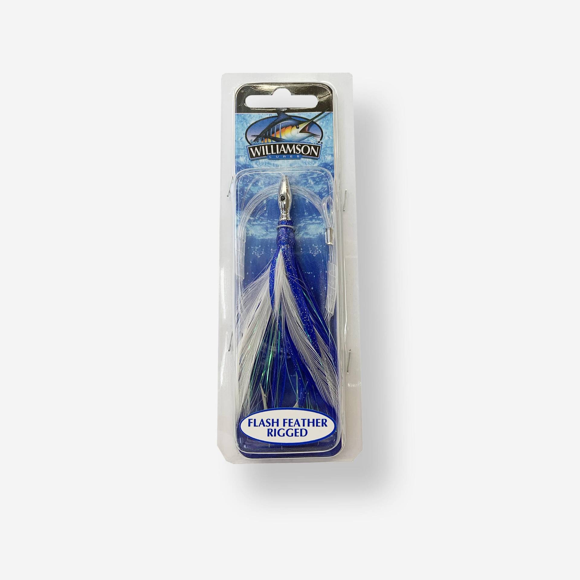 Streamer Schleppangeln Flash Feather mit Haken blau 04 von WILLIAMSON