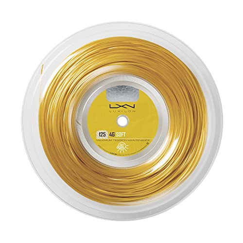 Wilson Luxilon Unisex Tennissaite 4G Soft, gold, 200 Meter Rolle, 1,25 mm, WRZ990143 von Luxilon