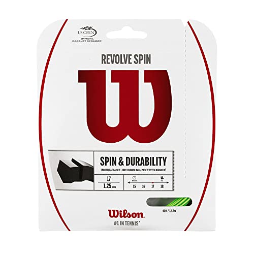 Wilson Unisex – Erwachsene Revolve Spin 17 Set Gr Strings, Grün, 12,2 Meter EU von Wilson