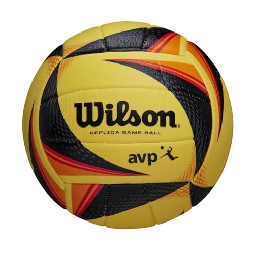Wilson Volleyball OPTX AVP VB REPLICA, Replica Beach-Volleyball, Synthetik, Offizielle Größe, gelb, WTH01020XB von Wilson