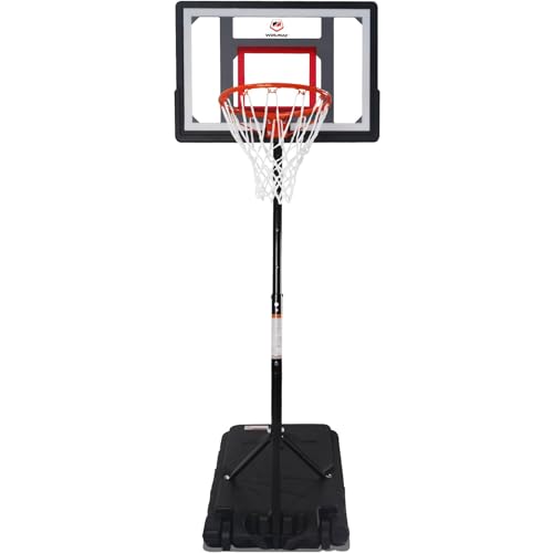 Portable Basketball Hoop Outdoor Adjustable 3.1-7.5ft: Basketball Hoops Stand System for Teenagers/Youth/Kids, with 32in PC Backboard in Backyard/Driveway/Indoor von WIN.MAX