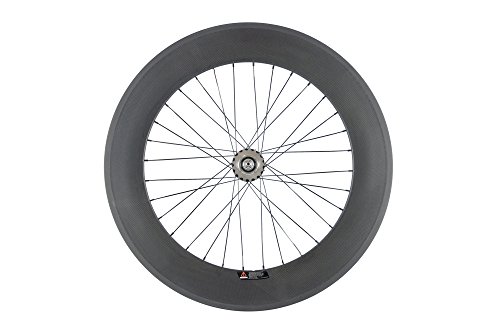 WINDBREAK BIKE Carbon Track 88mm Matte Finish Clincher Rear Wheel for Fixed Gear Bike von WINDBREAK BIKE