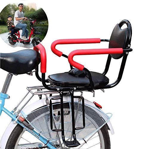 WING Kindersitz Fahrrad Hinten bis 30kg, Fahrradsitze Sicherheitsträger Kind Babysitz mit Sicherheitsgurt Geeignet für Elektrische Fahrrad Mountainbike von WING