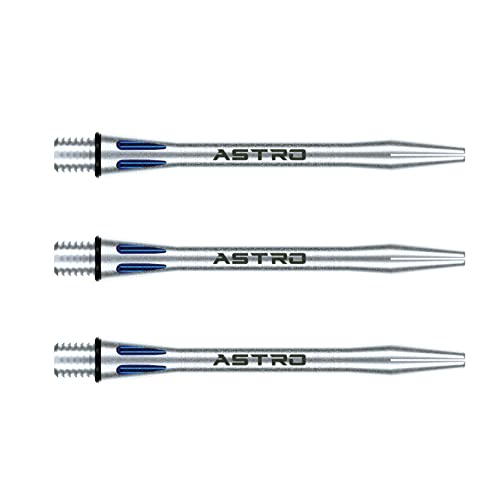 WINMAU Astro Aluminium Blau Mittel Dartschäfte (Schäfte) – 1 Set pro Packung (insgesamt 3 Schäfte) von WINMAU