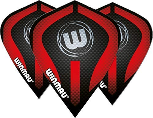 WINMAU Kite Schwarz & Rot Logo Poly Flüge von WINMAU