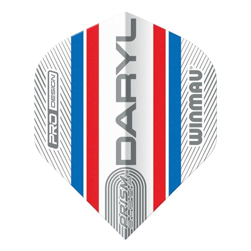 WINMAU Prism Alpha Daryl Gurney 85 Design Specialist Player Dart Flights – 1 Set pro Packung (3 Flights insgesamt) von WINMAU