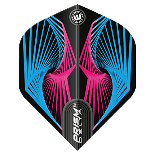 WINMAU Prism Delta Spiral Blau und Rosa Dart-Flüge - 1 Satz pro Packung (insgesamt 3 Flüge) von WINMAU