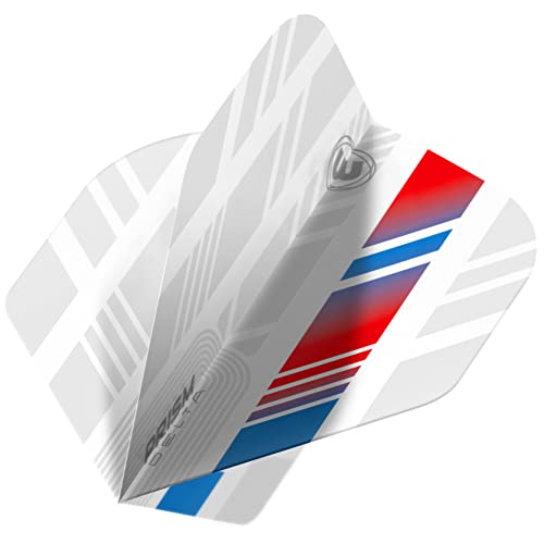 WINMAU Prism Delta White, Red & Blue Extra Thick Dart Flights - 1 Set per Pack (3 Flights in total) von WINMAU