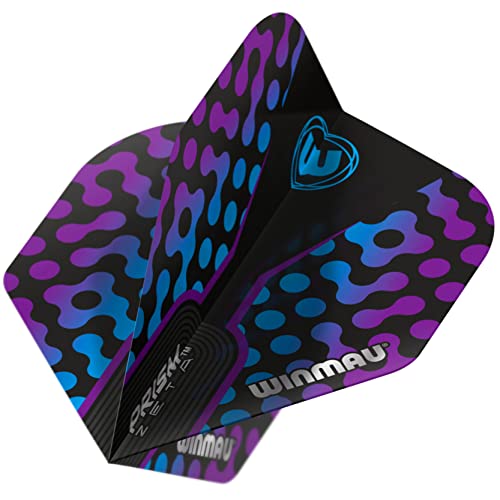 WINMAU Prism Zeta Black, Purple & Blue Extra Thick Dart Flights - 1 Set per Pack (3 Flights in total) von WINMAU