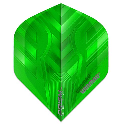 WINMAU Prism Zeta Green Extra Dicke Dart Flights - 1 Sätze pro Packung (3 Flights insgesamt) von WINMAU