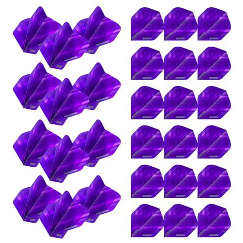 WINMAU Prism Zeta Violette, extra dicke Dart-Flights, 10 Sets pro Packung (insgesamt 30 Dartflight) von WINMAU