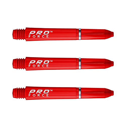 WINMAU Pro-Force Red Short Nylon Ring Grip Dart Stems - 1 Set per Pack (3 shafts in total) von WINMAU