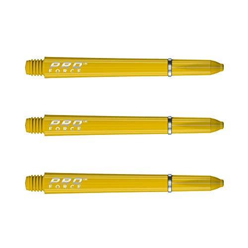 WINMAU Pro-Force Yellow Medium Nylon Ring Grip Dart Stems - 1 Set per Pack (3 shafts in total) von WINMAU