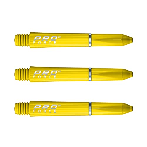 WINMAU Pro-Force Yellow Short Nylon Ring Grip Dart Stems - 1 Set per Pack (3 shafts in total) von WINMAU