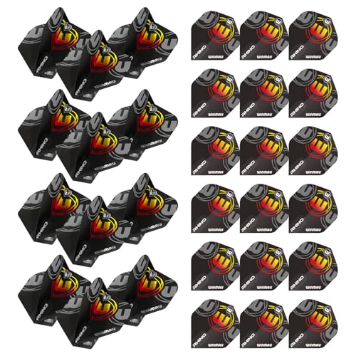WINMAU Rhino Roundel Logo extra dicke Dart-Flights – 10 Sets pro Packung (30 Flights insgesamt) (Orange) von WINMAU