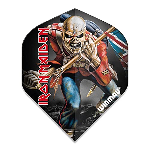 WINMAU Rock Legends Iron Maiden Trooper Rhino Extra Thick Dart Flights - 1 Satz pro Packung (Insgesamt 3 Flüge) von WINMAU