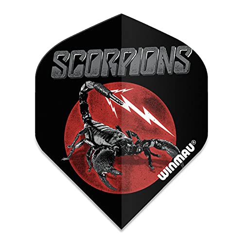 WINMAU Rock Legends Scorpions Rhino Extra Thick Dart Flights - 1 Satz pro Packung (Insgesamt 3 Flüge) von WINMAU