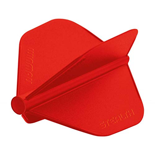 WINMAU Stealth Red Standard Dart Flights - 1 Sätze pro Packung (3 Flights insgesamt) von WINMAU