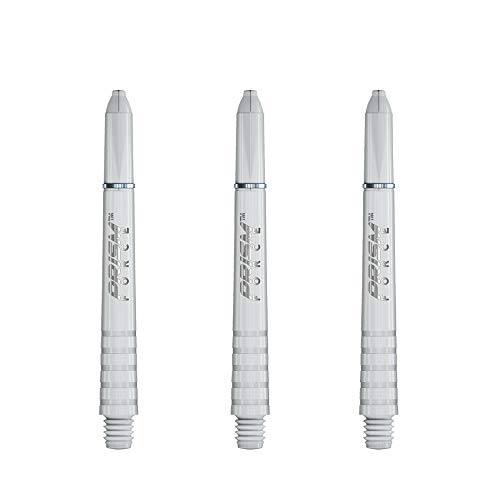 WINMAU Prism Force Dart-Schäfte, Force-Grip-Zonen-Schäfte, Medium, 48 mm, Weiß, 3 Sets von WINMAU