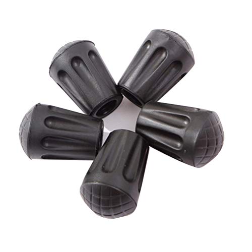 WINOMO 6pcs 3,3 cm Walking Sticks Endabdeckung Ersatz Gummi Tip Protector für Wanderstöcke (schwarz) von WINOMO