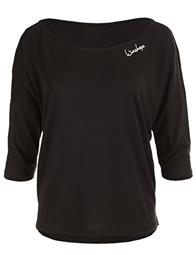 WINSHAPE Damen Ultra Leichtes Modal-3/4-arm Mcs001 3/4-arm Shirt, Schwarz, XXL EU von WINSHAPE