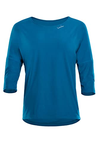 WINSHAPE Damen Functional Light And Soft ¾-arm Top Dt111ls Yoga-Shirt, Teal-green, S EU von WINSHAPE