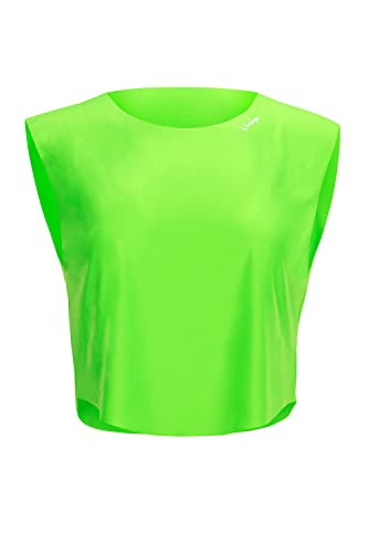 WINSHAPE Damen Functional Light Cropped Top Aet115, All-fit Style T-Shirt, Neon-grün, XS EU von WINSHAPE