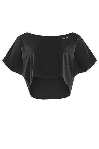 WINSHAPE Damen Functional Light Cropped Dance-top Dt104 T-Shirt, Schwarz, XL EU von WINSHAPE
