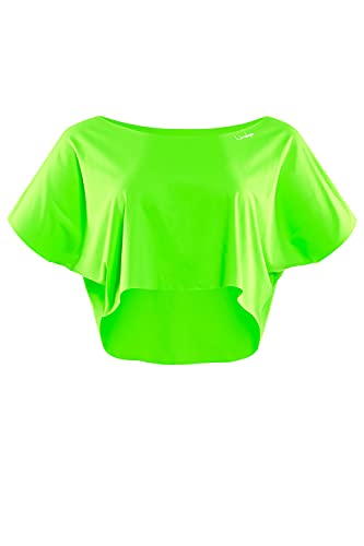 Winshape Damen Functional Light Cropped Dance-top Dt104 T-Shirt, Neon-grün, XXL EU von WINSHAPE