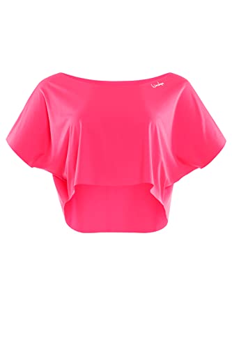 WINSHAPE Damen Functional Light Cropped Dance-top Dt104 T-Shirt, Neon-pink, XL EU von WINSHAPE