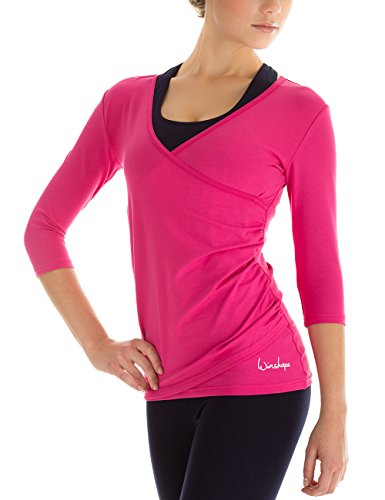 Winshape Damen 3/4-arm Shirt WS3 in Wickeloptik ,Fitness, Yoga-Pilates, Freizeit von WINSHAPE