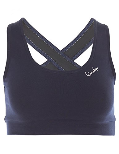 Winshape Damen BH WVR4 mit offenem Drop Back Design, All-Fit Style Fitness Freizeit Sport, Night-Blue, XS von WINSHAPE