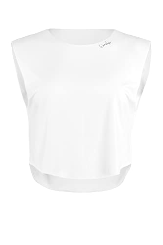 WINSHAPE Damen Light And Soft Cropped Top Aet115ls Yoga-Shirt, Ivory, XL EU von WINSHAPE