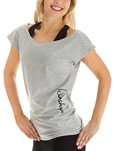 Winshape Damen Dance-Shirt WTR12 Freizeit Fitness Workout T, Grey-Melange, L von WINSHAPE