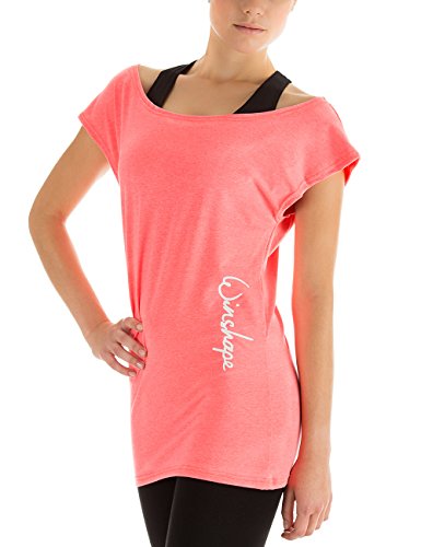 WINSHAPE Damen Dance-shirt Wtr12 fritid fitness træning T shirt, Neon-coral, S EU von WINSHAPE