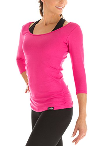 Winshape Damen Fitness Yoga Pilates 3/4-Arm Shirt WS4, Pink, Gr. L von WINSHAPE