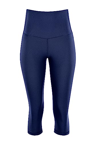 Winshape Damen Functional Comfort 3/4 -Tights Hwl217c “high Waist” Mit V-Shape Applikation Und Core-Bund Leggings, Dark-Blue, S EU von WINSHAPE