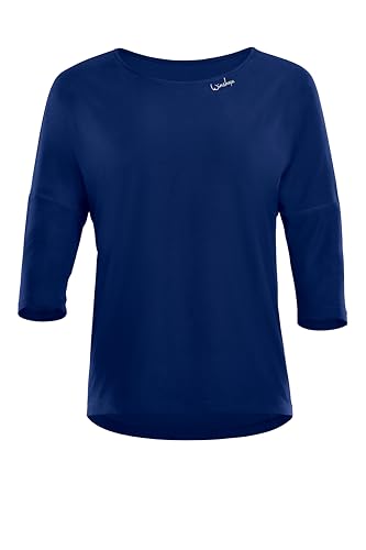 Winshape Damen Functional Light and Soft ¾-arm Top Dt111ls Yoga-Shirt, Dark-Blue, XXL EU von WINSHAPE
