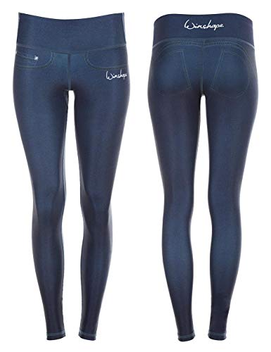Winshape Damen Functional Power Shape Jeans Tights Leggings AEL102, Slim Style, Fitness Freizeit Sport Yoga Workout, Rich-Blue, XS von WINSHAPE