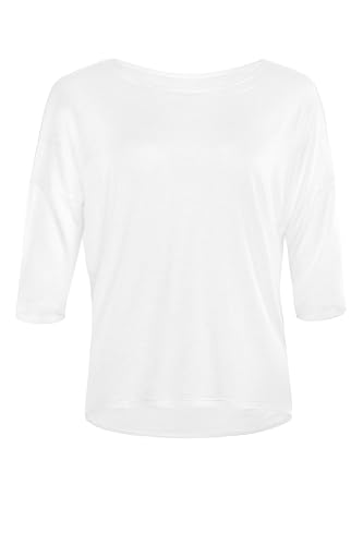 Winshape Damen Seidig Weiches Bambus-3/4-arm Bams001 T-Shirt, Weiß, XL EU von WINSHAPE