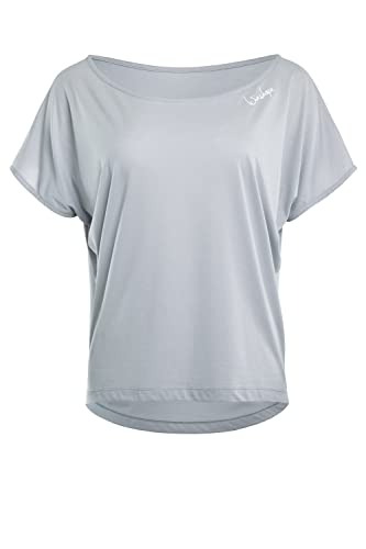 WINSHAPE Damen Ultra Leichtes Modal-kurzarmshirt Mct002 T-Shirt, Cool-grey, L EU von WINSHAPE
